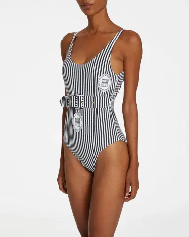 Emporio Sirenuse Jenny One Piece Monogram Striped | Thumbnail 5 Emporio Sirenuse Jenny One Piece Monogram Striped | Thumbnail 5