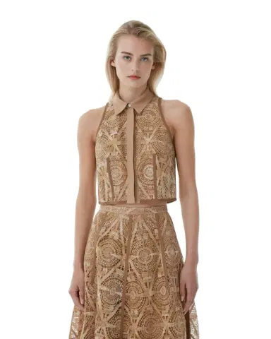 Emporio Sirenuse Lara Top in Macramè | Thumbnail 1 Emporio Sirenuse Lara Top in Macramè | Thumbnail 1