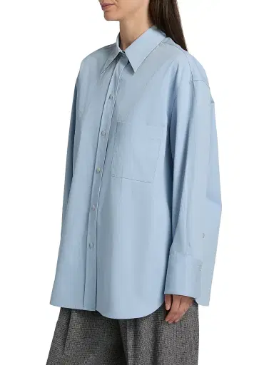 Vince Women's Oversized Cotton Button-Front Shirt | Thumbnail 4 Vince Women's Oversized Cotton Button-Front Shirt | Thumbnail 4