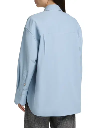 Vince Women's Oversized Cotton Button-Front Shirt | Thumbnail 5 Vince Women's Oversized Cotton Button-Front Shirt | Thumbnail 5