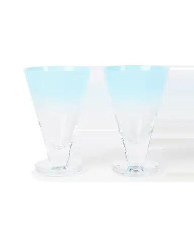 Emporio Sirenuse Large Gradient Stemmed Glass Set of 2 | Thumbnail 3 Emporio Sirenuse Large Gradient Stemmed Glass Set of 2 | Thumbnail 3