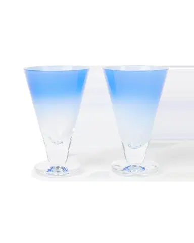 Emporio Sirenuse Large Gradient Stemmed Glass Set of 2 | Thumbnail 5 Emporio Sirenuse Large Gradient Stemmed Glass Set of 2 | Thumbnail 5