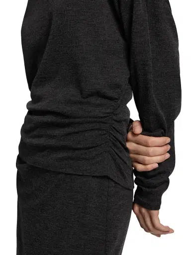 Vince Women's Ruched Wool-Blend Long-Sleeve Top | Thumbnail 6 Vince Women's Ruched Wool-Blend Long-Sleeve Top | Thumbnail 6