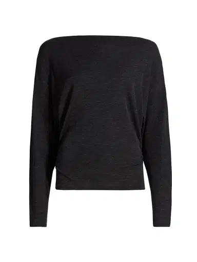 Vince Women's Ruched Wool-Blend Long-Sleeve Top | Thumbnail 1 Vince Women's Ruched Wool-Blend Long-Sleeve Top | Thumbnail 1