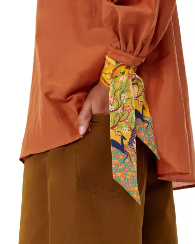 Emporio Sirenuse Long Twilly Scarf in Louis Barthélemy Print | Thumbnail 1 Emporio Sirenuse Long Twilly Scarf in Louis Barthélemy Print | Thumbnail 1