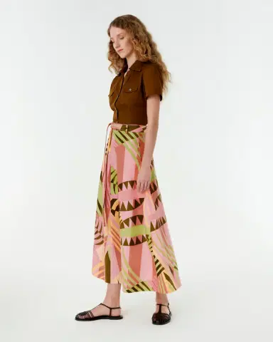 Emporio Sirenuse Lucrezia Skirt in Pagoda Print | Thumbnail 3 Emporio Sirenuse Lucrezia Skirt in Pagoda Print | Thumbnail 3
