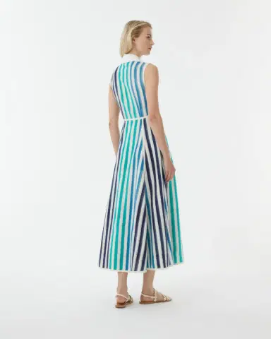 Emporio Sirenuse Miralda Dress in Ikat Stripes | Thumbnail 3 Emporio Sirenuse Miralda Dress in Ikat Stripes | Thumbnail 3