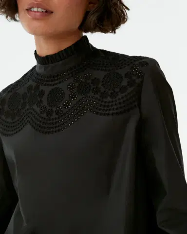Emporio Sirenuse Mona Blouse with Broderie Anglaise | Thumbnail 2 Emporio Sirenuse Mona Blouse with Broderie Anglaise | Thumbnail 2