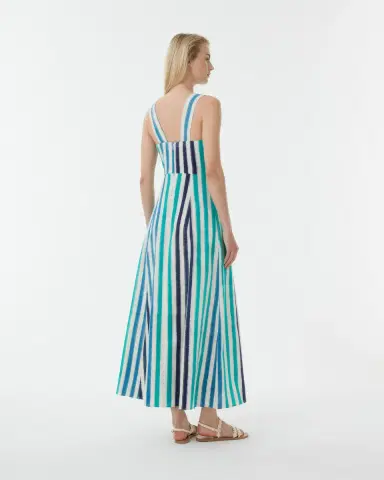Emporio Sirenuse Nellie Dress in Ikat Stripes | Thumbnail 3 Emporio Sirenuse Nellie Dress in Ikat Stripes | Thumbnail 3