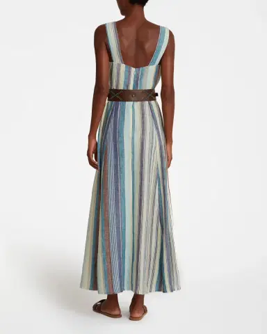 Emporio Sirenuse Nellie Dress In Rainbow Stripes | Thumbnail 4 Emporio Sirenuse Nellie Dress In Rainbow Stripes | Thumbnail 4