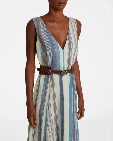 Emporio Sirenuse Nellie Dress In Rainbow Stripes | Thumbnail 5 Emporio Sirenuse Nellie Dress In Rainbow Stripes | Thumbnail 5
