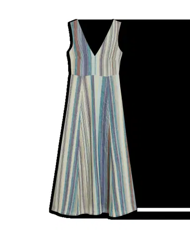Emporio Sirenuse Nellie Dress In Rainbow Stripes | Thumbnail 1 Emporio Sirenuse Nellie Dress In Rainbow Stripes | Thumbnail 1