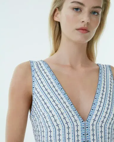 Emporio Sirenuse Nellie Dress with Astragal Embroidery | Thumbnail 2 Emporio Sirenuse Nellie Dress with Astragal Embroidery | Thumbnail 2