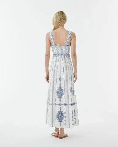 Emporio Sirenuse Nellie Dress with Astragal Embroidery | Thumbnail 3 Emporio Sirenuse Nellie Dress with Astragal Embroidery | Thumbnail 3