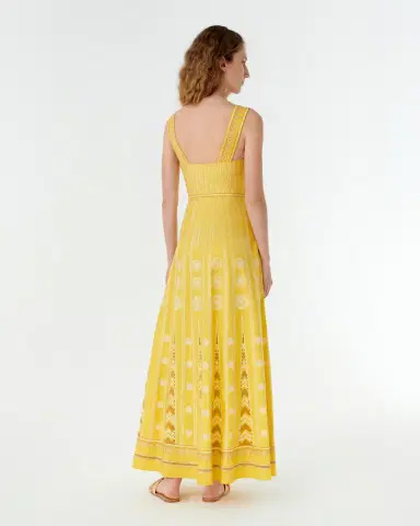 Emporio Sirenuse Nellie Dress with Backgammon Embroidery | Thumbnail 3 Emporio Sirenuse Nellie Dress with Backgammon Embroidery | Thumbnail 3
