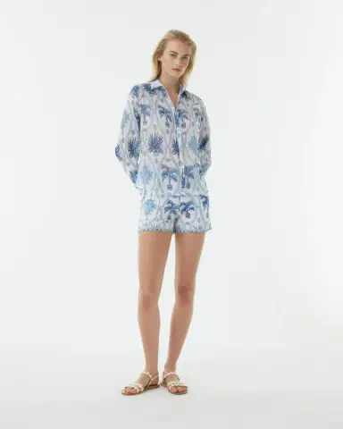 Emporio Sirenuse Odetta Shirt in Garden Mesh Print | Thumbnail 3 Emporio Sirenuse Odetta Shirt in Garden Mesh Print | Thumbnail 3