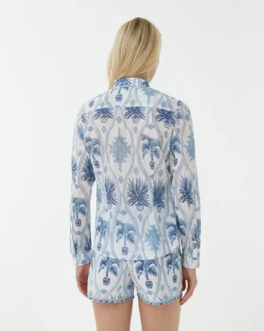 Emporio Sirenuse Odetta Shirt in Garden Mesh Print | Thumbnail 4 Emporio Sirenuse Odetta Shirt in Garden Mesh Print | Thumbnail 4