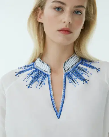 Emporio Sirenuse Sansa Caftan with Java Embroidery | Thumbnail 2 Emporio Sirenuse Sansa Caftan with Java Embroidery | Thumbnail 2