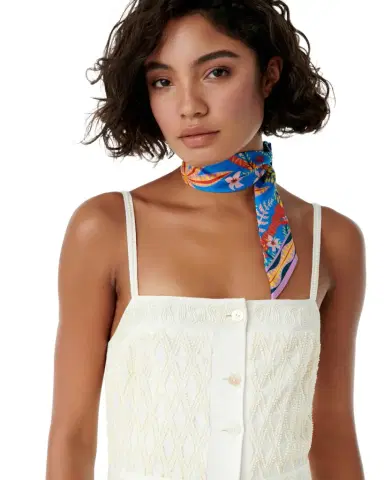 Emporio Sirenuse Short Twilly Scarf in Louis Barthélemy Print | Thumbnail 1 Emporio Sirenuse Short Twilly Scarf in Louis Barthélemy Print | Thumbnail 1