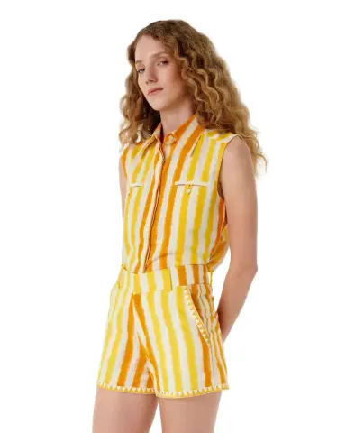 Emporio Sirenuse Shorts in Ikat Stripes | Thumbnail 1 Emporio Sirenuse Shorts in Ikat Stripes | Thumbnail 1