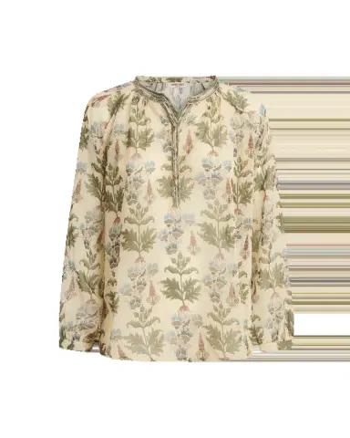Emporio Sirenuse Sunshirt in Shiny Persian Botanic Print | Thumbnail 1 Emporio Sirenuse Sunshirt in Shiny Persian Botanic Print | Thumbnail 1