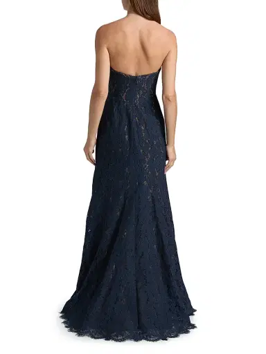 Rene Ruiz Collection Women's Strapless Lace Mermaid Gown - Navy - Size 16 | Thumbnail 5 Rene Ruiz Collection Women's Strapless Lace Mermaid Gown - Navy - Size 16 | Thumbnail 5