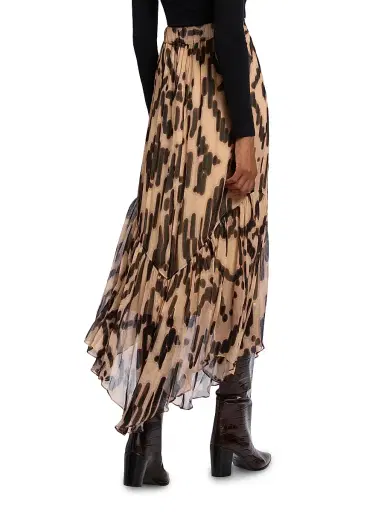 Ba&sh Women's Aley Pleated Handkerchief-Hem Midi-Skirt | Thumbnail 5 Ba&sh Women's Aley Pleated Handkerchief-Hem Midi-Skirt | Thumbnail 5