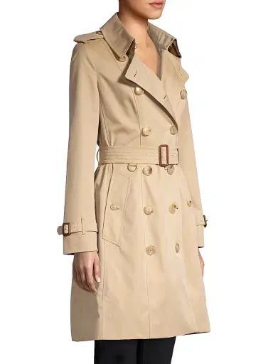 Burberry Women's Chelsea Belted Double-Breasted Coat - Honey - Size 16 | Thumbnail 4 Burberry Women's Chelsea Belted Double-Breasted Coat - Honey - Size 16 | Thumbnail 4