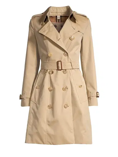 Burberry Women's Chelsea Belted Double-Breasted Coat - Honey - Size 16 | Thumbnail 1 Burberry Women's Chelsea Belted Double-Breasted Coat - Honey - Size 16 | Thumbnail 1