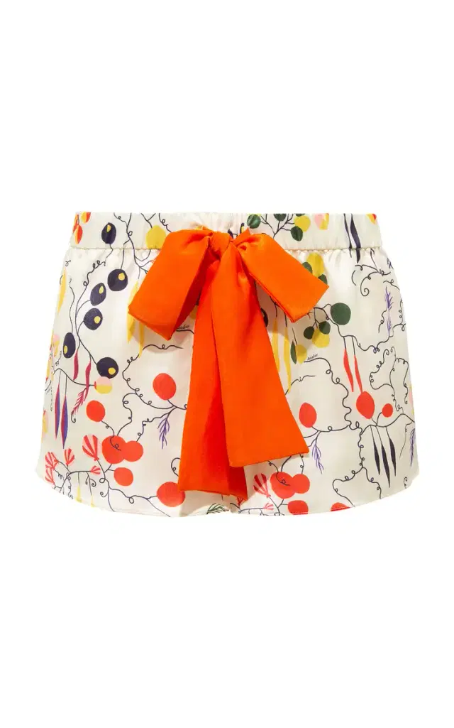 Cassy Printed Satin Shorts - Multi - XS Cassy Printed Satin Shorts - Multi - XS