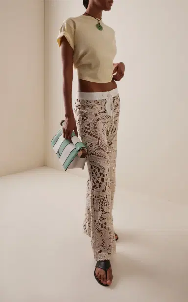 SIEDRÉS Leane Crocheted Straight-Leg Pants | Thumbnail 3 SIEDRÉS Leane Crocheted Straight-Leg Pants | Thumbnail 3