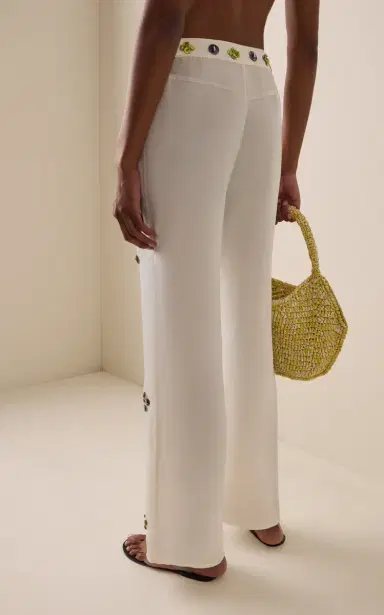 SIEDRÉS Brity Embellished Satin Straight-Leg Pants | Thumbnail 5 SIEDRÉS Brity Embellished Satin Straight-Leg Pants | Thumbnail 5