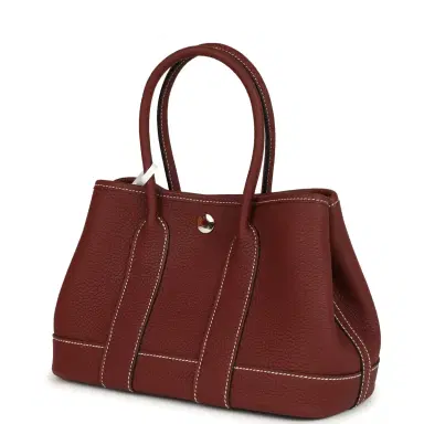 HERMÈS Hermes Garden Party Neo 23 Rouge H Negonda Palladium Hardware | Thumbnail 3 HERMÈS Hermes Garden Party Neo 23 Rouge H Negonda Palladium Hardware | Thumbnail 3