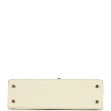 HERMÈS Hermes Special Order (HSS) Kelly Sellier 20 Nata and Etoupe Chevre Mysore Permabrass Hardware | Thumbnail 6 HERMÈS Hermes Special Order (HSS) Kelly Sellier 20 Nata and Etoupe Chevre Mysore Permabrass Hardware | Thumbnail 6