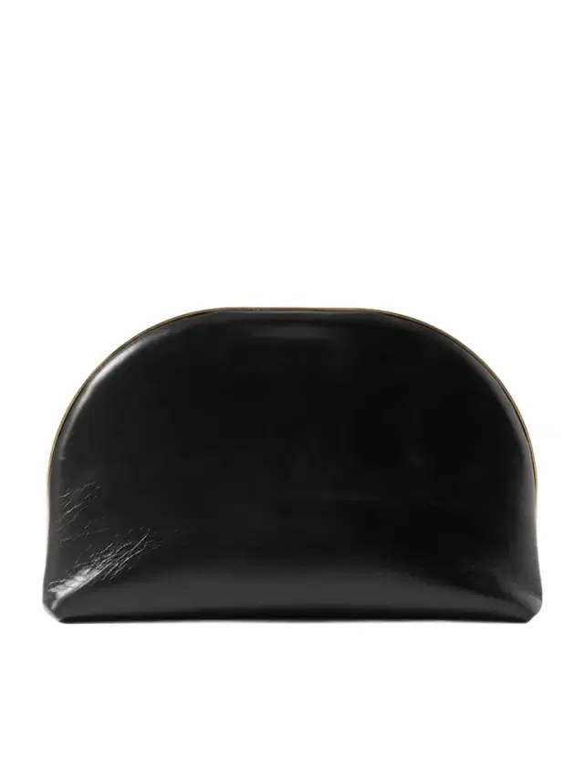The Row Sylvia Leather Clutch