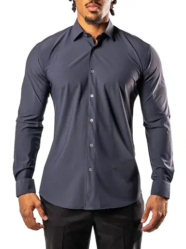 Maceoo Men's Fibonacci Stretch Shirt - Grey - Size XXXL | Thumbnail 2 Maceoo Men's Fibonacci Stretch Shirt - Grey - Size XXXL | Thumbnail 2