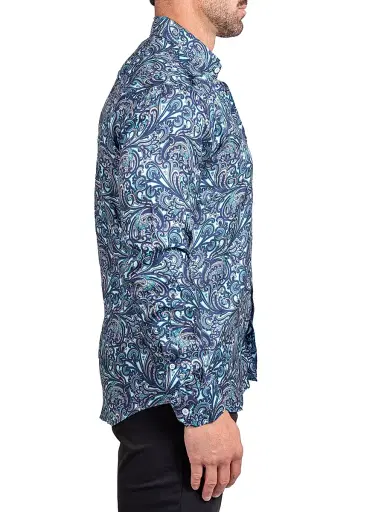 Maceoo Men's Fibonacci Ascension Shirt - Blue | Thumbnail 7 Maceoo Men's Fibonacci Ascension Shirt - Blue | Thumbnail 7
