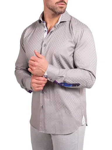 Maceoo Men's Einstein Ascension Shirt - Grey | Thumbnail 4 Maceoo Men's Einstein Ascension Shirt - Grey | Thumbnail 4