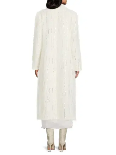 Milly Women's Rhinestone-Embellished Long Coat | Thumbnail 5 Milly Women's Rhinestone-Embellished Long Coat | Thumbnail 5