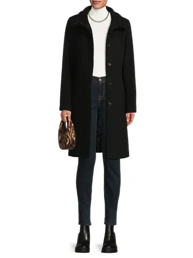 Milly Women's SB Wool-Blend Coat - Black | Thumbnail 2 Milly Women's SB Wool-Blend Coat - Black | Thumbnail 2