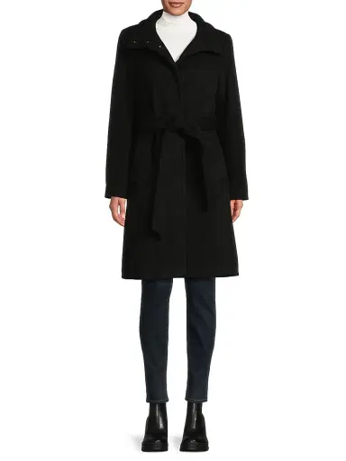 Milly Women's SB Wool-Blend Coat - Black | Thumbnail 3 Milly Women's SB Wool-Blend Coat - Black | Thumbnail 3