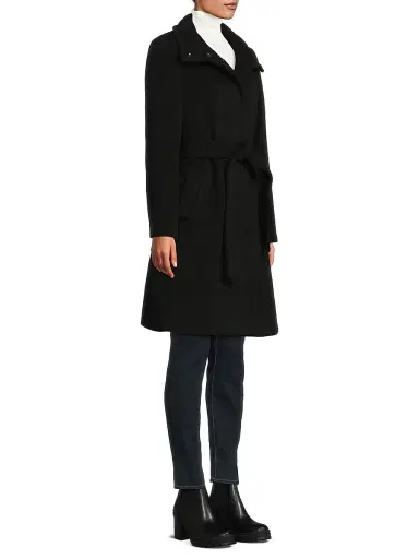 Milly Women's SB Wool-Blend Coat - Black | Thumbnail 4 Milly Women's SB Wool-Blend Coat - Black | Thumbnail 4
