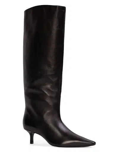 Black Suede Studio Women's Sutton 50MM Leather Boots - Black Leather | Thumbnail 2 Black Suede Studio Women's Sutton 50MM Leather Boots - Black Leather | Thumbnail 2