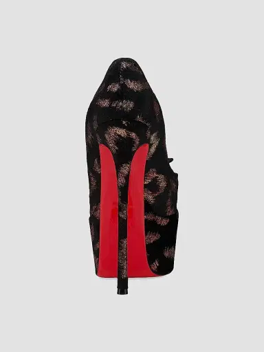 Christian Louboutin Women's Cassia Nodo 160MM Alta Embroidered Velvet Pumps - Black | Thumbnail 3 Christian Louboutin Women's Cassia Nodo 160MM Alta Embroidered Velvet Pumps - Black | Thumbnail 3