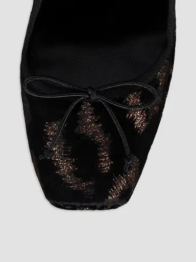Christian Louboutin Women's Cassia Nodo 160MM Alta Embroidered Velvet Pumps - Black | Thumbnail 4 Christian Louboutin Women's Cassia Nodo 160MM Alta Embroidered Velvet Pumps - Black | Thumbnail 4