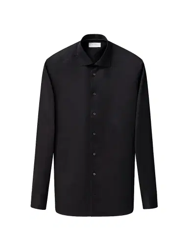 Eton Men's Contemporary-Fit Elevated Twill Dress Shirt - Black - Size 18 | Thumbnail 2 Eton Men's Contemporary-Fit Elevated Twill Dress Shirt - Black - Size 18 | Thumbnail 2