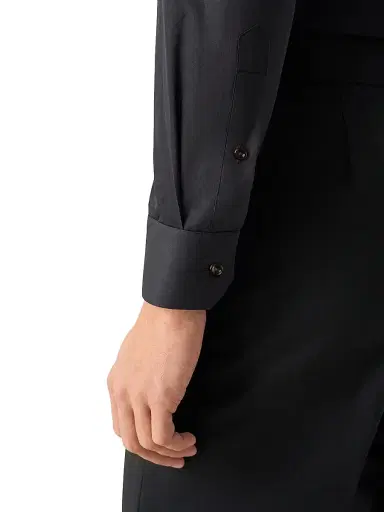 Eton Men's Contemporary-Fit Elevated Twill Dress Shirt - Black - Size 18 | Thumbnail 6 Eton Men's Contemporary-Fit Elevated Twill Dress Shirt - Black - Size 18 | Thumbnail 6