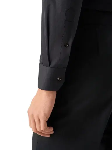 Eton Men's Slim-Fit Elevated Twill Shirt - Black - Size 17.5 | Thumbnail 6 Eton Men's Slim-Fit Elevated Twill Shirt - Black - Size 17.5 | Thumbnail 6