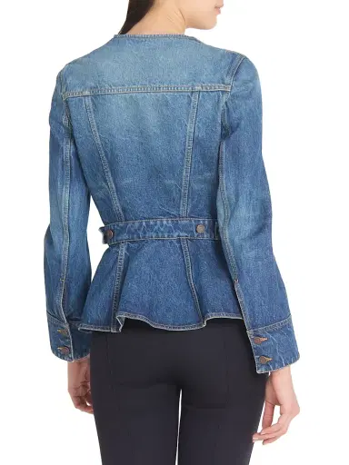 Chloé Women's Peplum Denim Top - Faded Indigo | Thumbnail 5 Chloé Women's Peplum Denim Top - Faded Indigo | Thumbnail 5