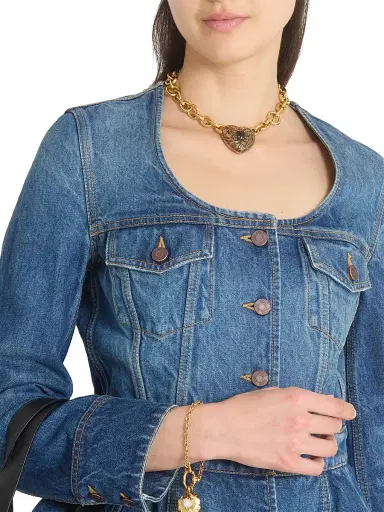 Chloé Women's Peplum Denim Top - Faded Indigo | Thumbnail 6 Chloé Women's Peplum Denim Top - Faded Indigo | Thumbnail 6